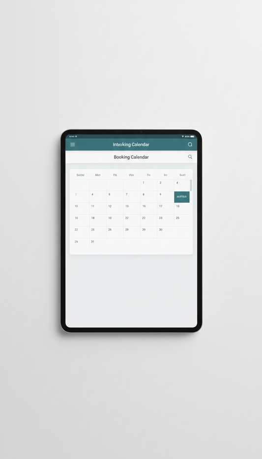 Booking Calendar Template with Widget